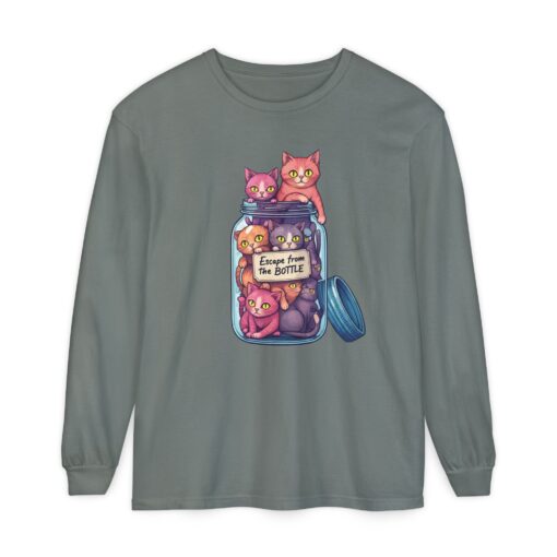 Escape from the bottle Unisex Garment-dyed Long Sleeve T-Shirt - Image 37