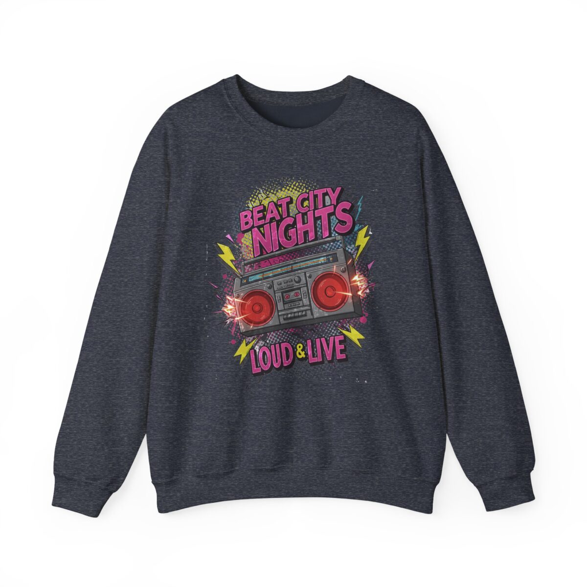 Beat city nights Unisex Heavy Blend™ Crewneck Sweatshirt - Image 17
