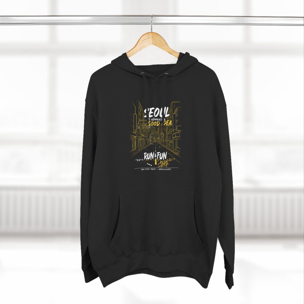 Seoul Good Idea Three-Panel Fleece Hoodie - Perfect for Urban Adventures - Image 4