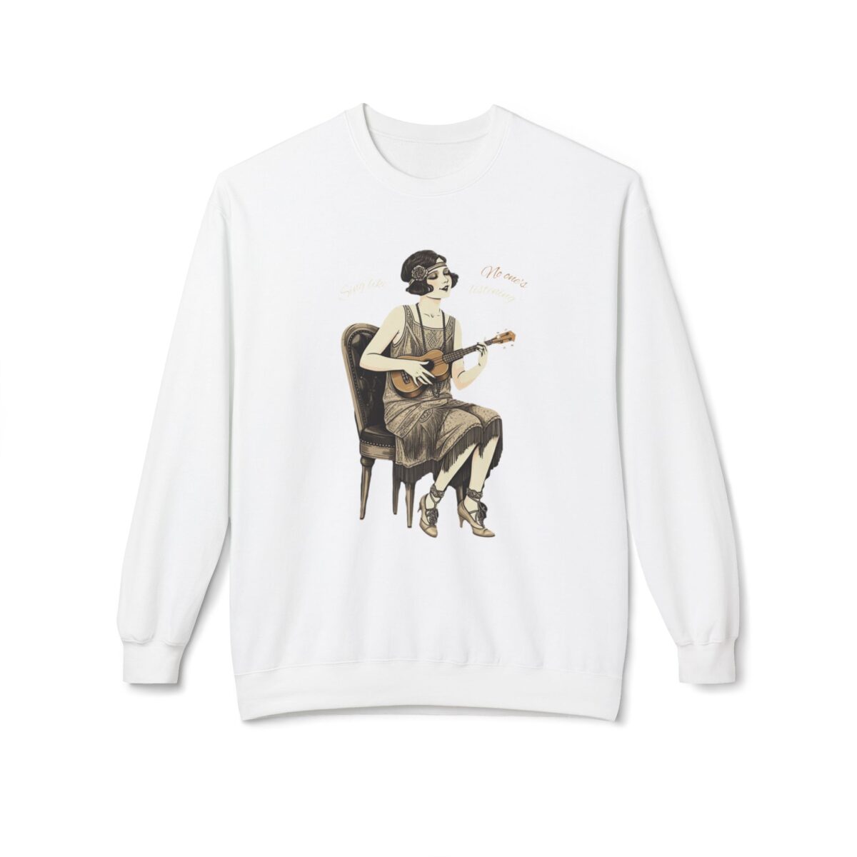 Sing like no one's listening Unisex Midweight Softstyle Fleece Crewneck Sweatshirt