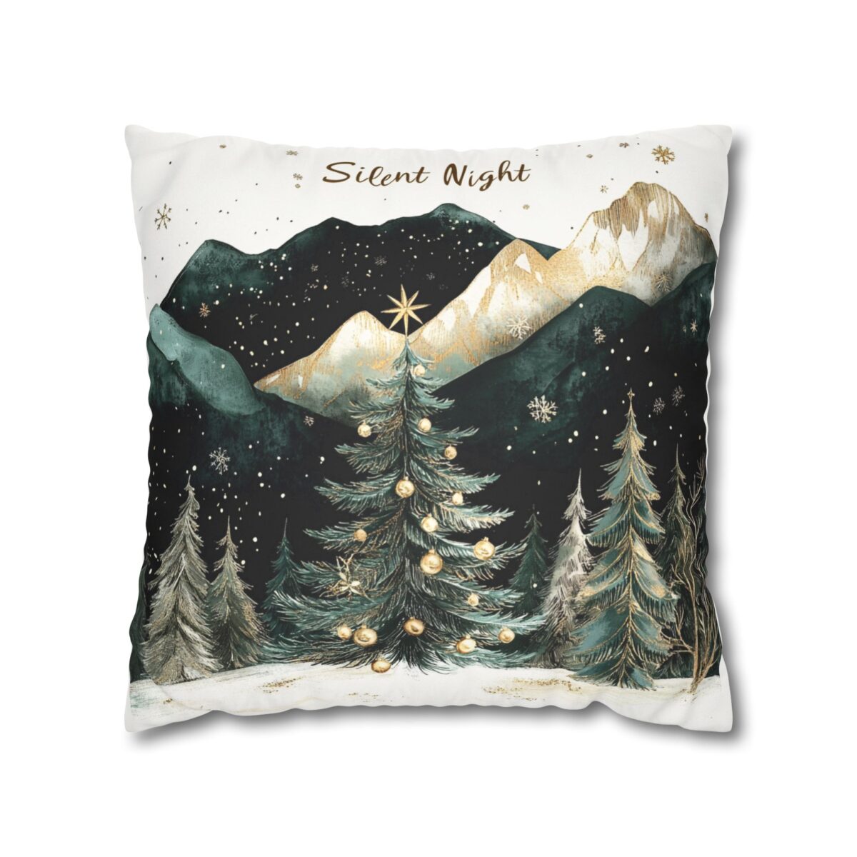 Silent night II Faux Suede Square Pillowcase - Image 9