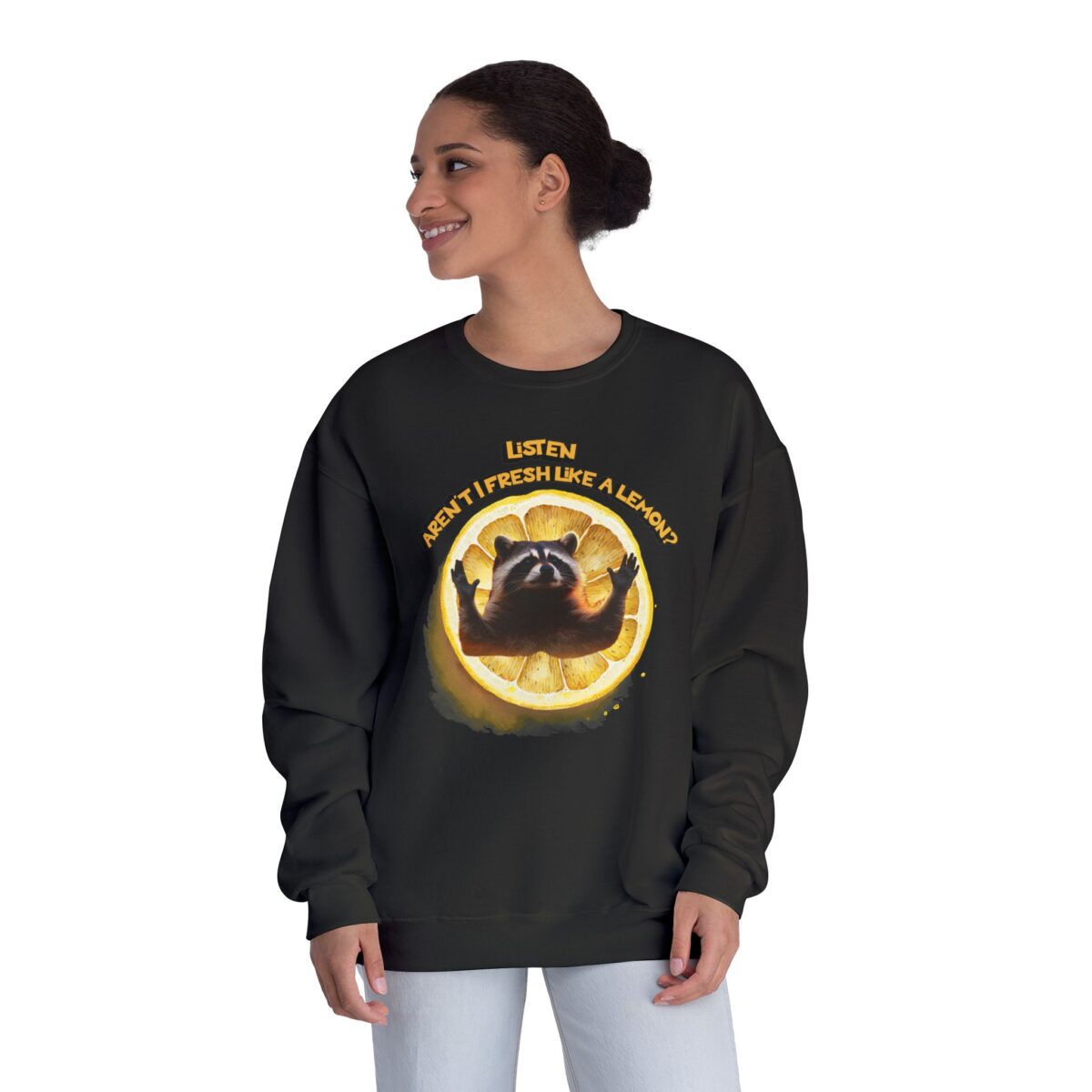 Lemonish racoon Unisex NuBlend® Crewneck Sweatshirt - Image 12