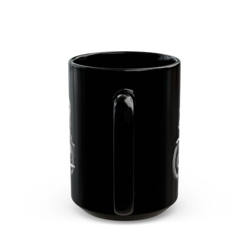 Motorcycle Rider with Coffee Black Mug (11oz, 15oz) - Image 8