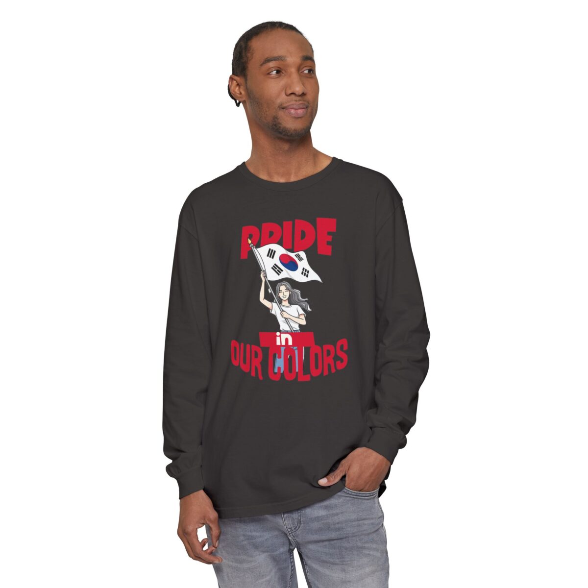 Pride in our colors Unisex Garment-dyed Long Sleeve T-Shirt - Image 11