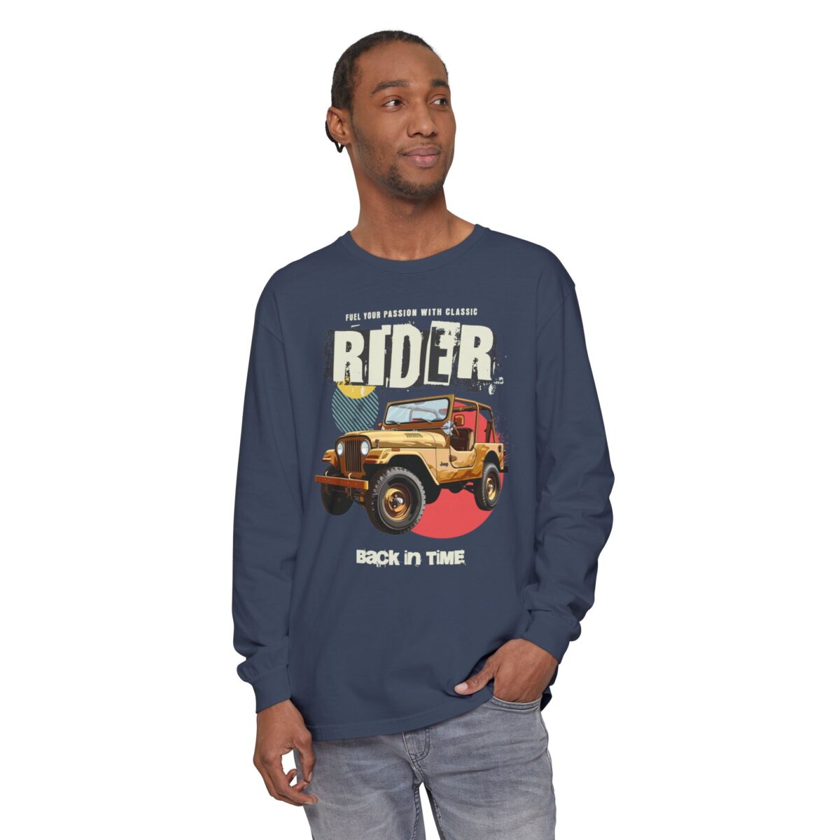 Rider Back in Time Unisex Garment-dyed Long Sleeve T-Shirt - Image 27