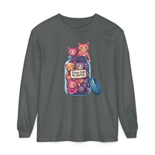 Escape from the bottle Unisex Garment-dyed Long Sleeve T-Shirt - Image 33