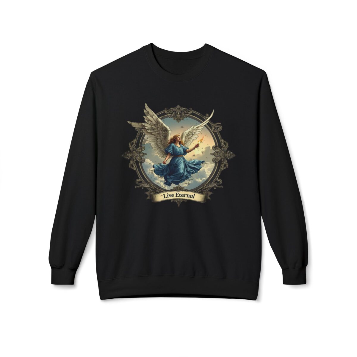 Live eternal Unisex Midweight Softstyle Fleece Crewneck Sweatshirt - Image 2