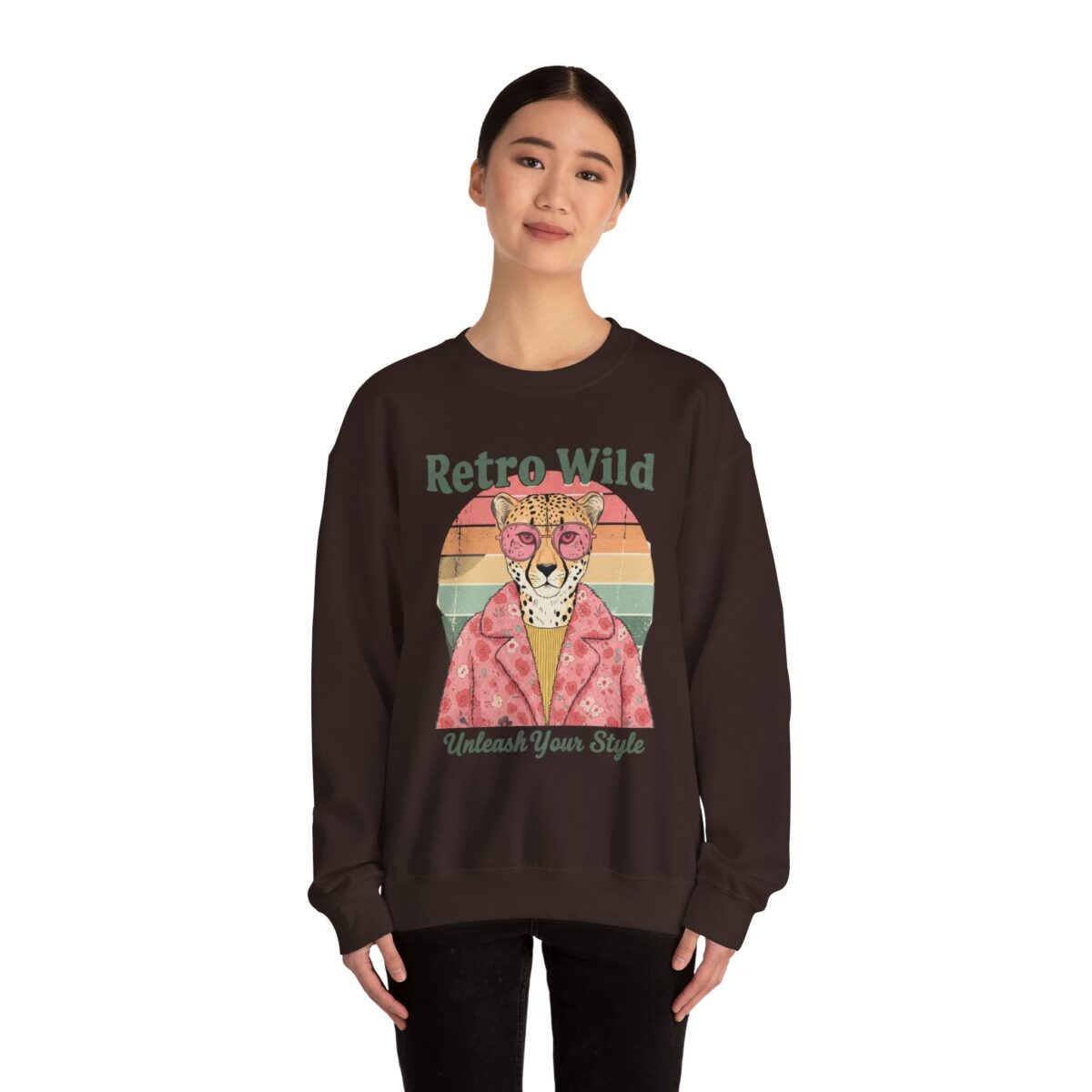 Retro wild Unisex Heavy Blend™ Crewneck Sweatshirt - Image 8