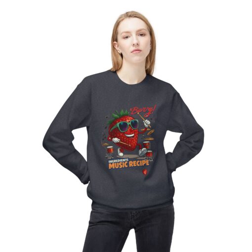 Berry Unisex Midweight Softstyle Fleece Crewneck Sweatshirt - Image 15