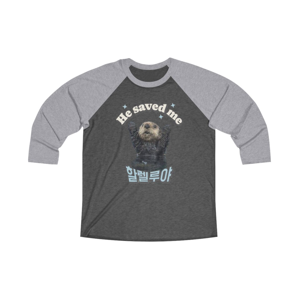 He saved me Unisex Tri-Blend 34 Raglan Tee