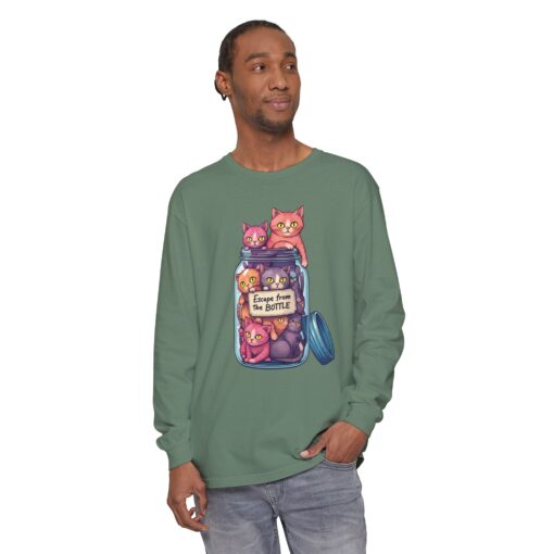 Escape from the bottle Unisex Garment-dyed Long Sleeve T-Shirt - Image 51