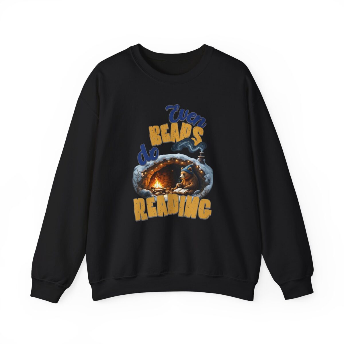 Even bears do reading Unisex Heavy Blend™ Crewneck Sweatshirt - Image 5