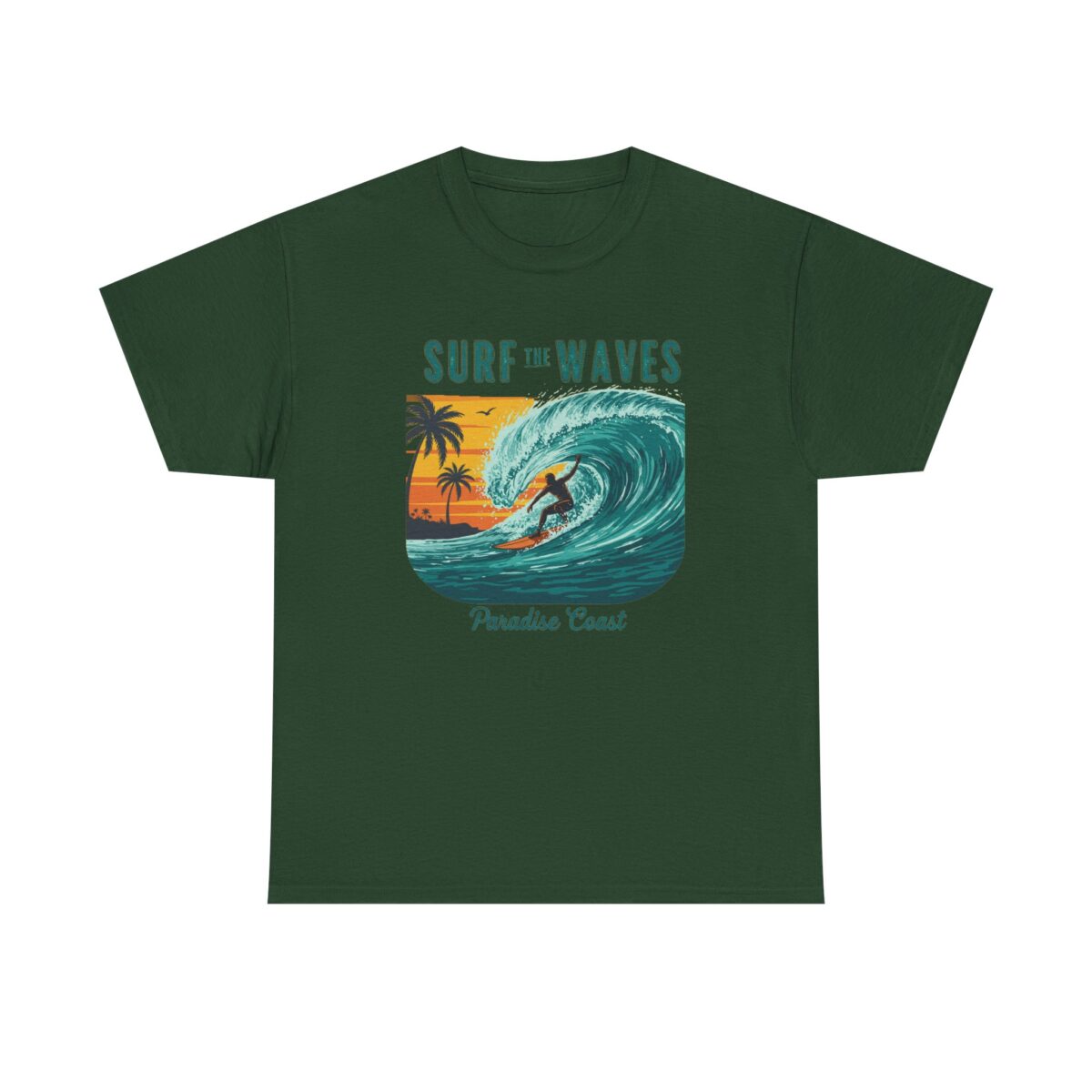 Surf the waves Unisex Heavy Cotton Tee - Image 25