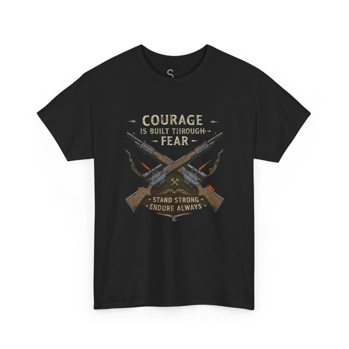 Courage is built through fear Unisex Heavy Cotton Tee - Image 3