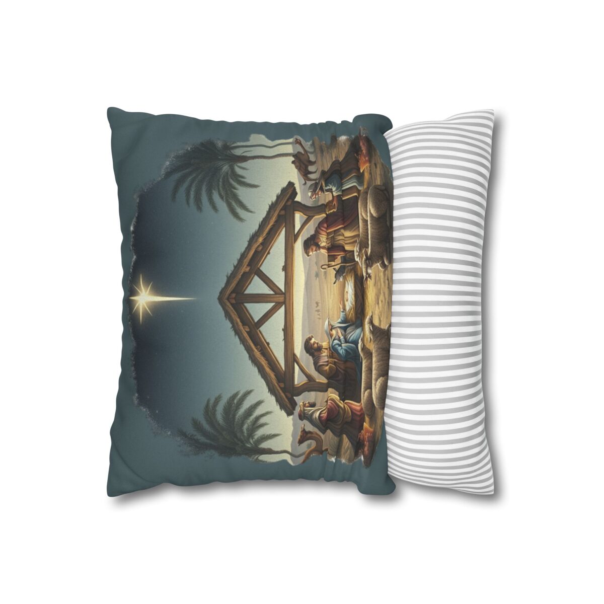 The baby was Jesus Faux Suede Square Pillowcase - Image 2