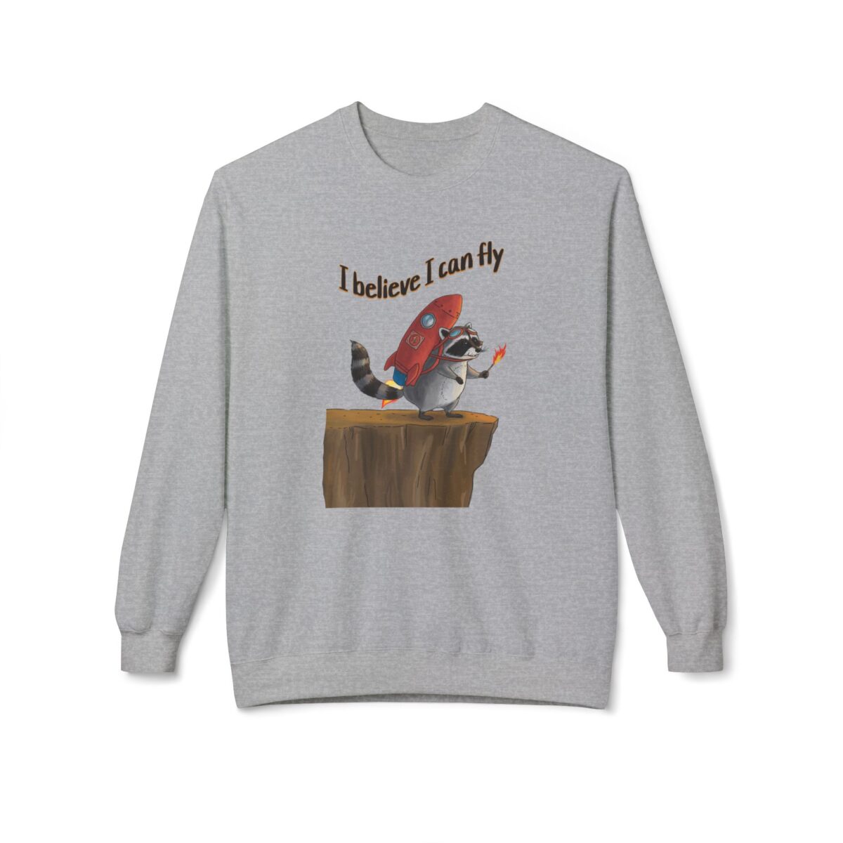 I believe I can fly Unisex Midweight Softstyle Fleece Crewneck Sweatshirt - Image 5