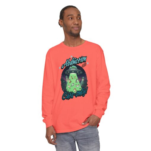 Abduction cats only! Unisex Garment-dyed Long Sleeve T-Shirt - Image 7