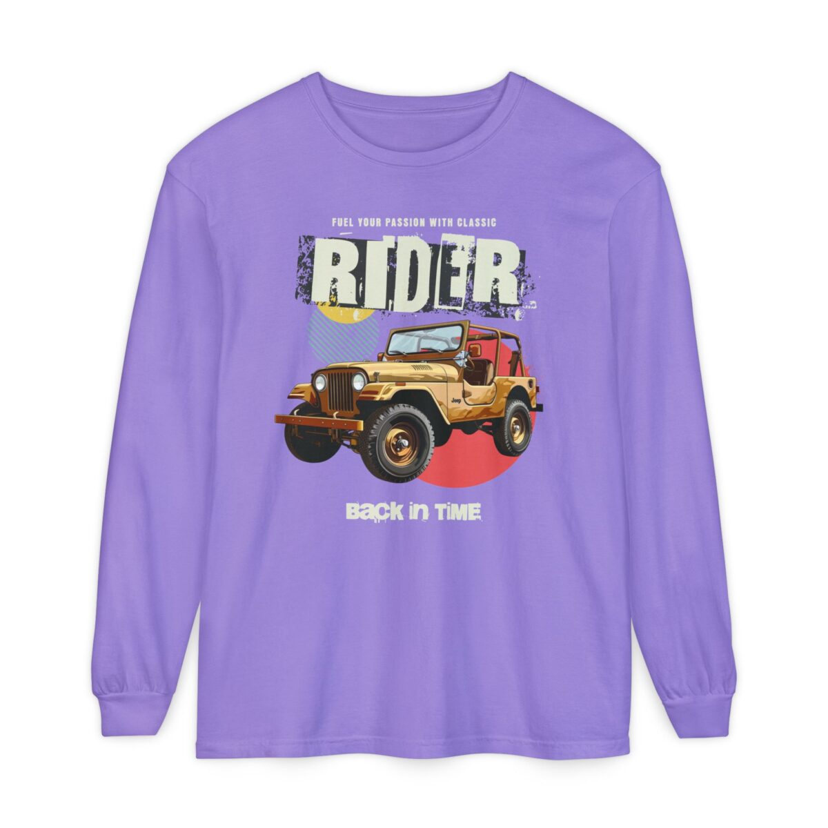 Rider Back in Time Unisex Garment-dyed Long Sleeve T-Shirt - Image 37