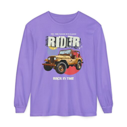 Rider Back in Time Unisex Garment-dyed Long Sleeve T-Shirt - Image 37