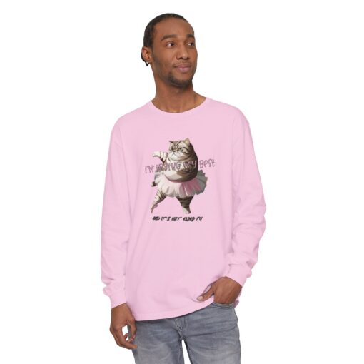 It's not kung fu Unisex Garment-dyed Long Sleeve T-Shirt - Image 27