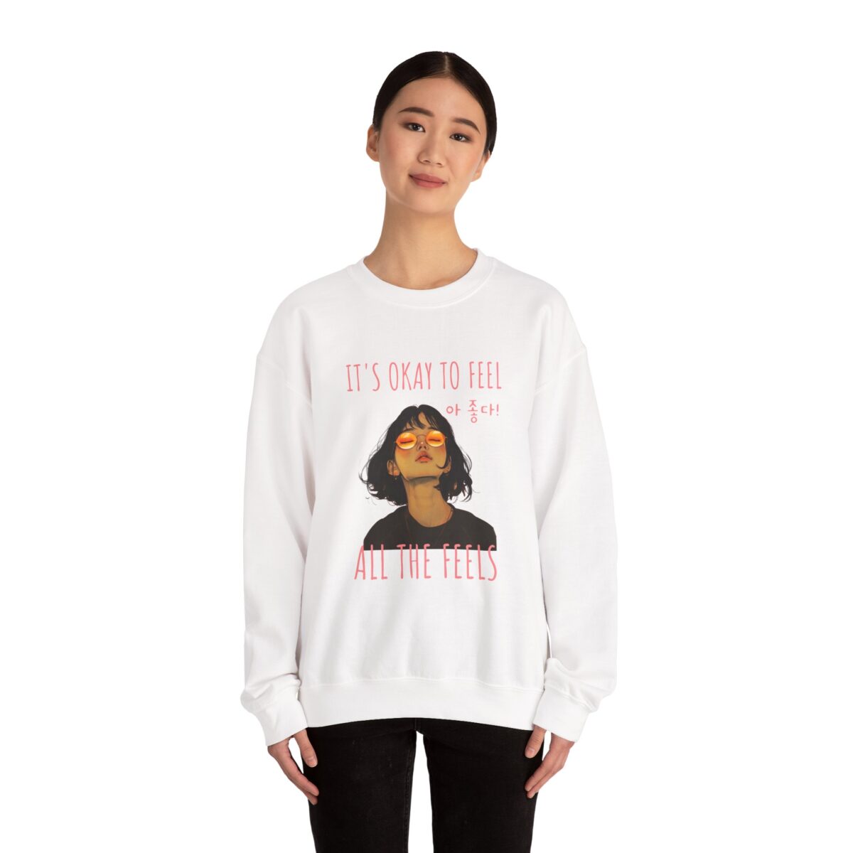 It's OK to feel Unisex Heavy Blend™ Crewneck Sweatshirt - Image 4