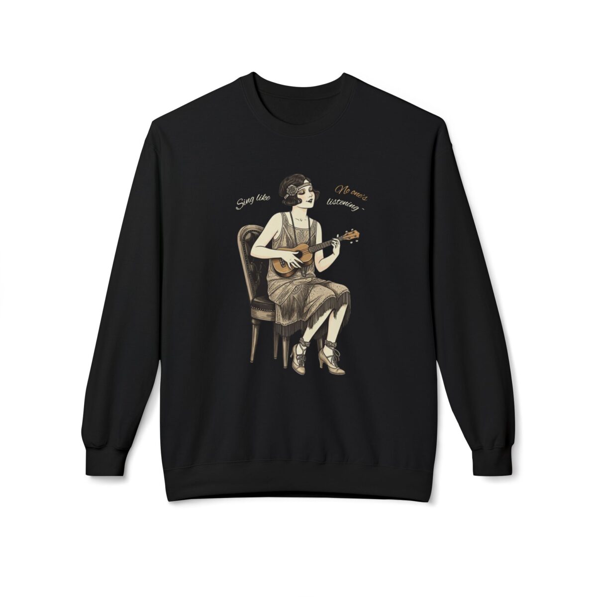 Sing like no one's listening Unisex Midweight Softstyle Fleece Crewneck Sweatshirt - Image 9
