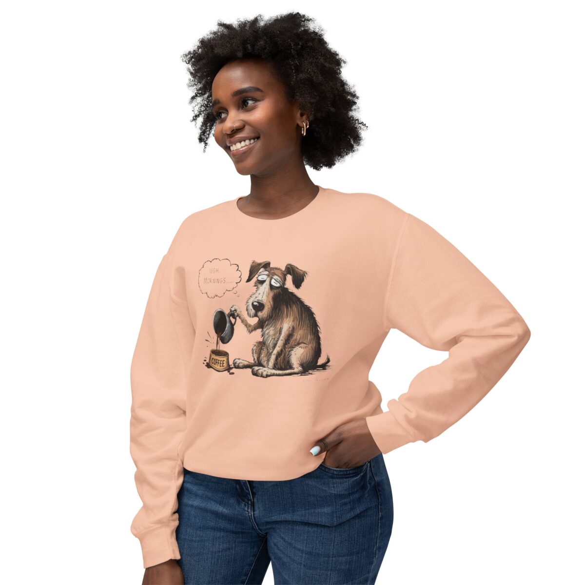 Mornings! Unisex Lightweight Crewneck Sweatshirt - Image 11