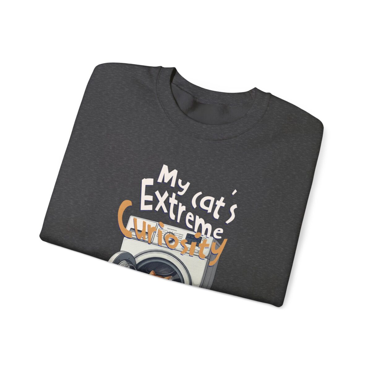 My cat's extreme curiosity Unisex Heavy Blend™ Crewneck Sweatshirt - Image 19