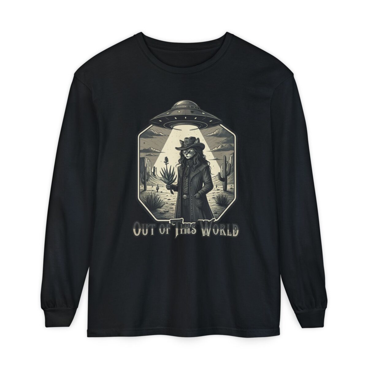 Out of this world Unisex Garment-dyed Long Sleeve T-Shirt - Image 13