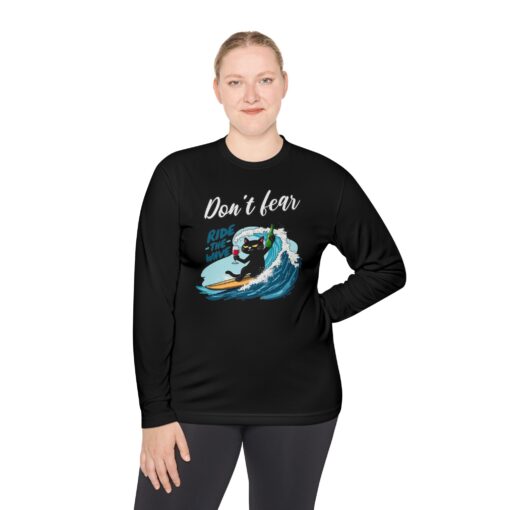 Don't fear, ride the wave Unisex Lightweight Long Sleeve Tee - Image 12