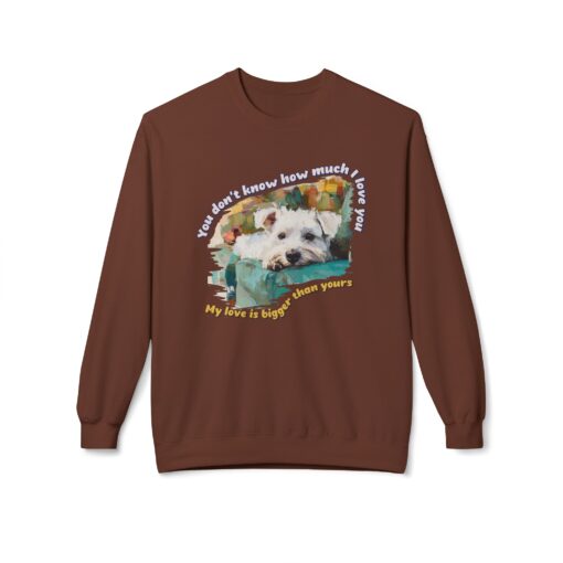 My love is bigger than yours Unisex Midweight Softstyle Fleece Crewneck Sweatshirt - Image 5