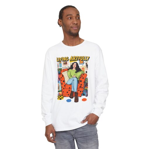 Living Artfully Unisex Garment-dyed Long Sleeve T-Shirt - Image 3