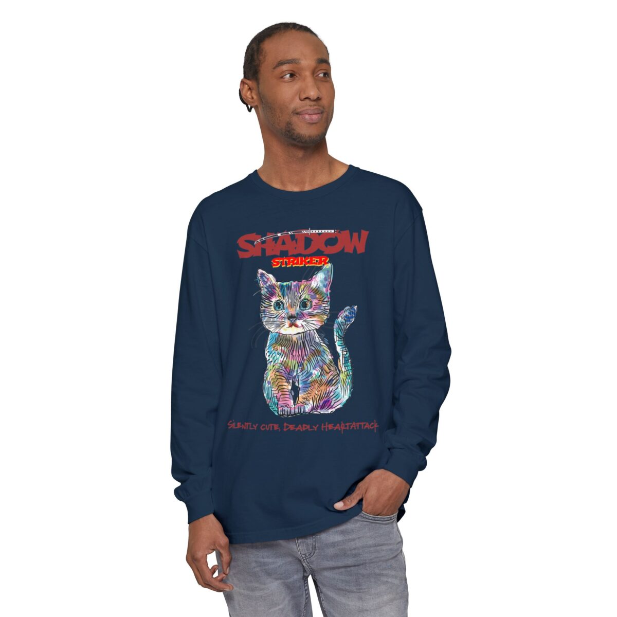 Shadow Striker Unisex Garment-dyed Long Sleeve T-Shirt - Image 43