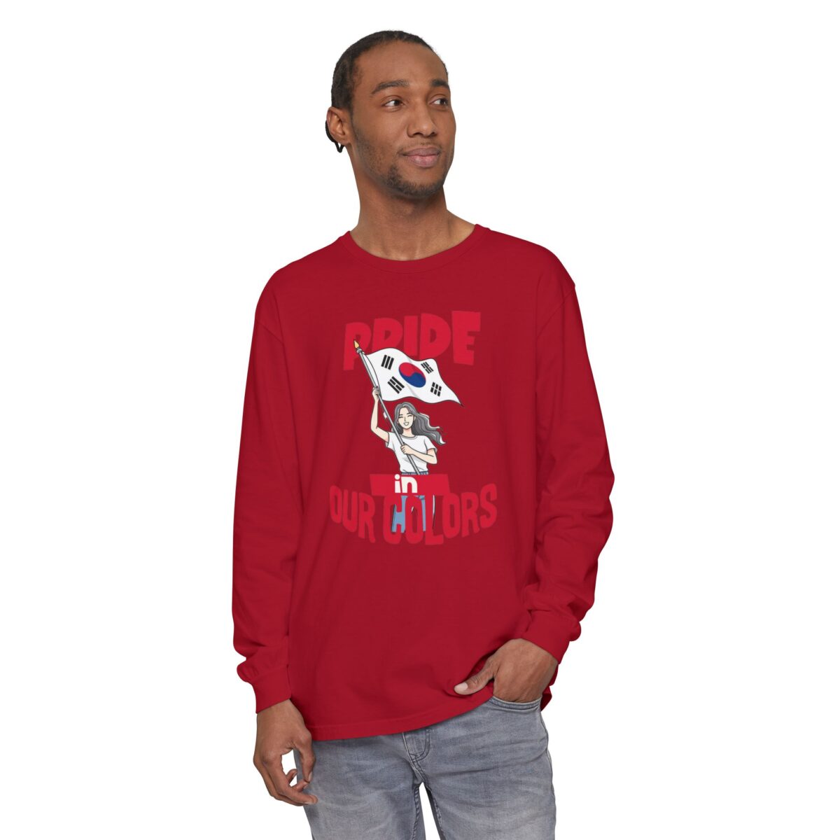 Pride in our colors Unisex Garment-dyed Long Sleeve T-Shirt - Image 31