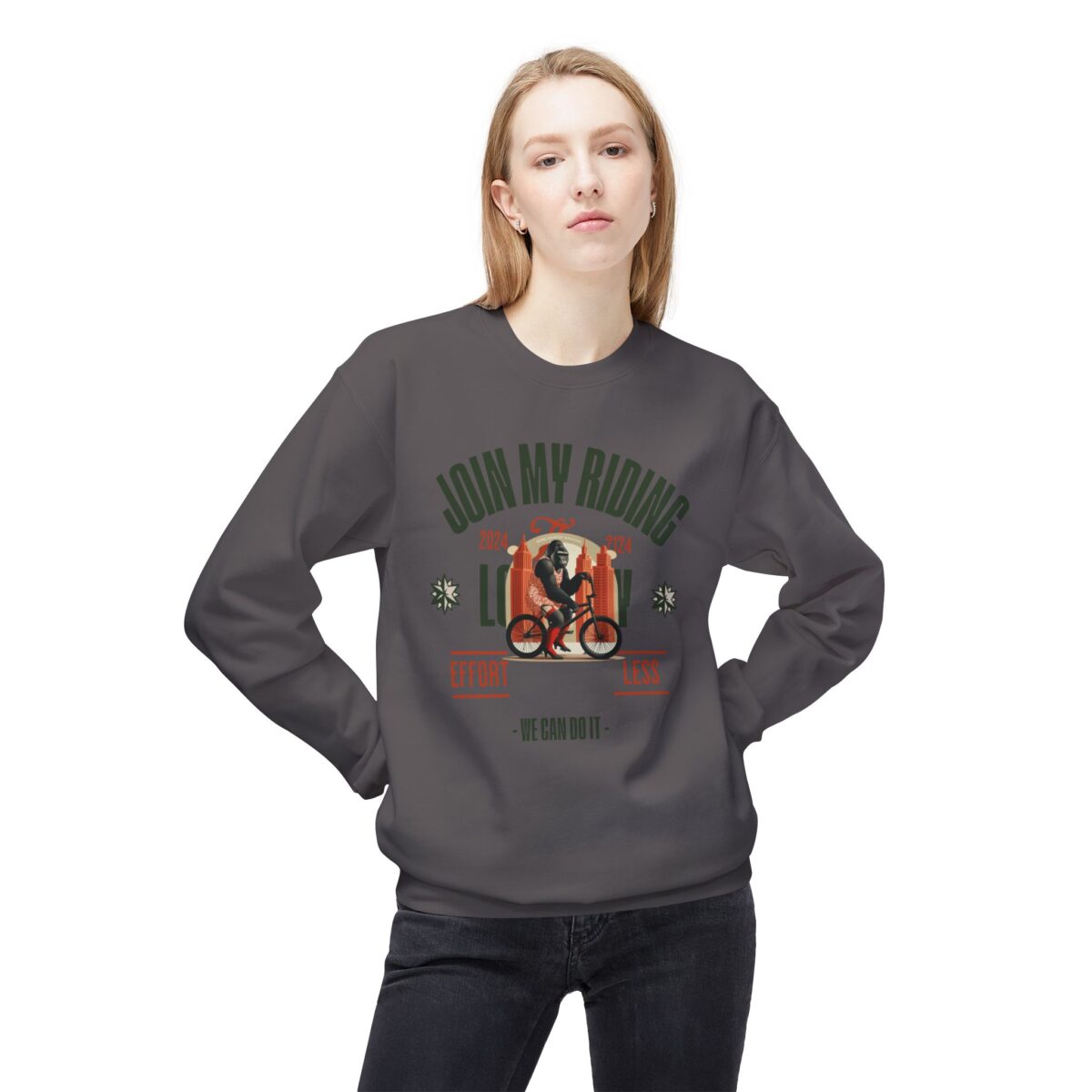 Join My Riding? Unisex Midweight Softstyle Fleece Crewneck Sweatshirt - Image 23