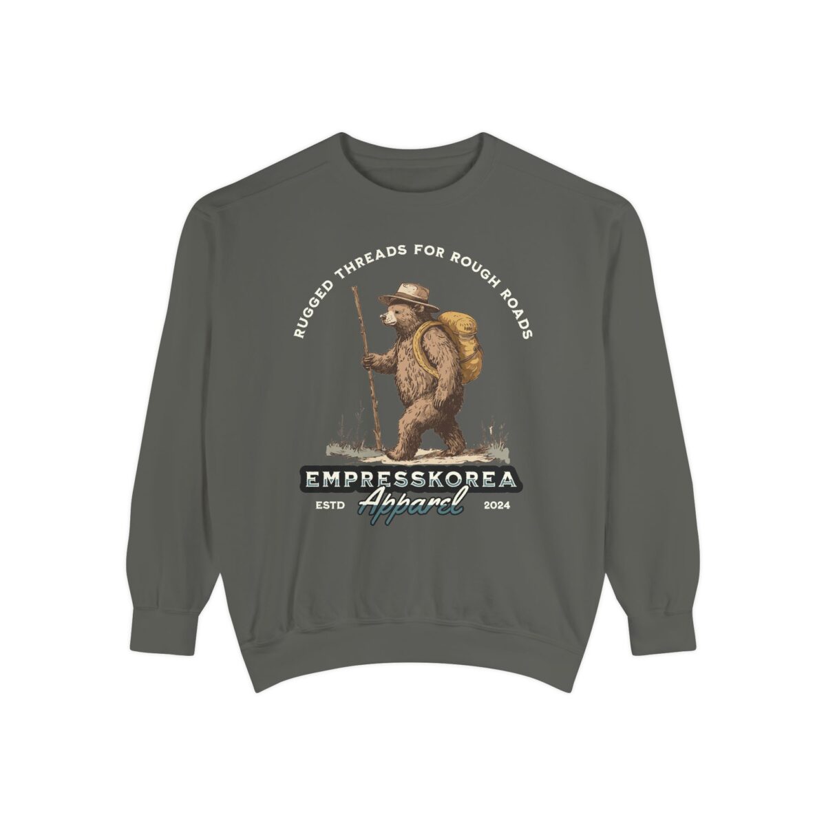Rugged threads for ruff roads Unisex Garment-Dyed Sweatshirt - Image 9