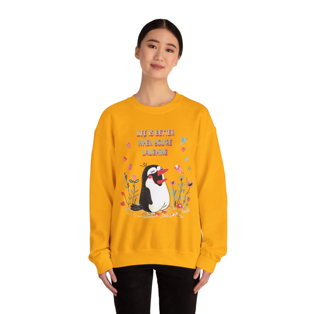 Life is better when you're laughing Unisex Heavy Blend™ Crewneck Sweatshirt - Image 16