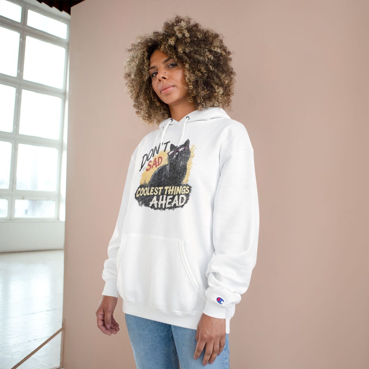 Don't be sad Champion Hoodie - Image 4