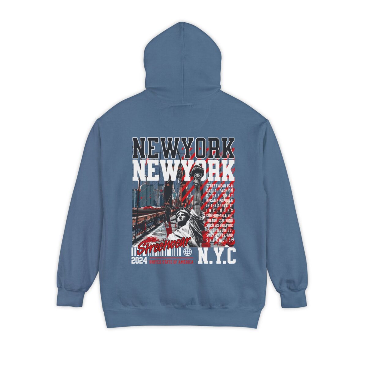 New York Streetwear Unisex Garment-Dyed Hoodie - Image 18
