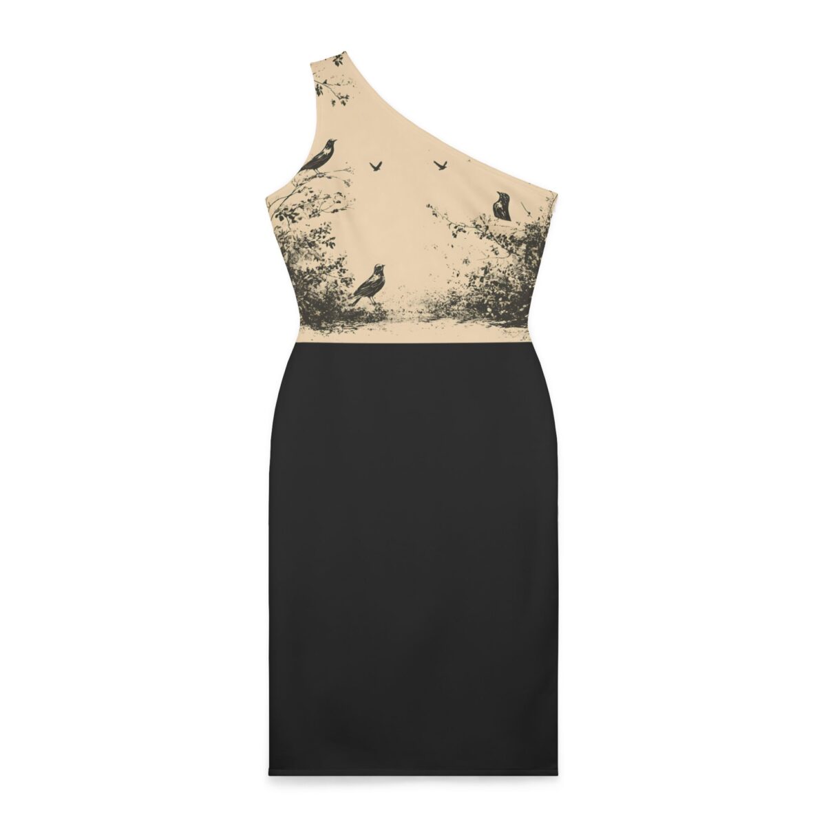 Nature's Serenade Shoulder Dress (AOP)