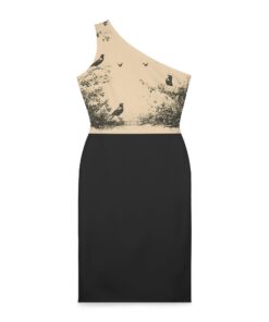 Nature's Serenade Shoulder Dress (AOP)