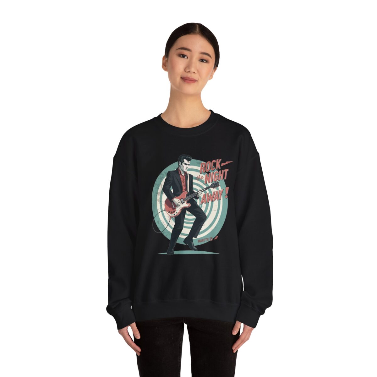 Rock the night Unisex Heavy Blend™ Crewneck Sweatshirt - Image 12