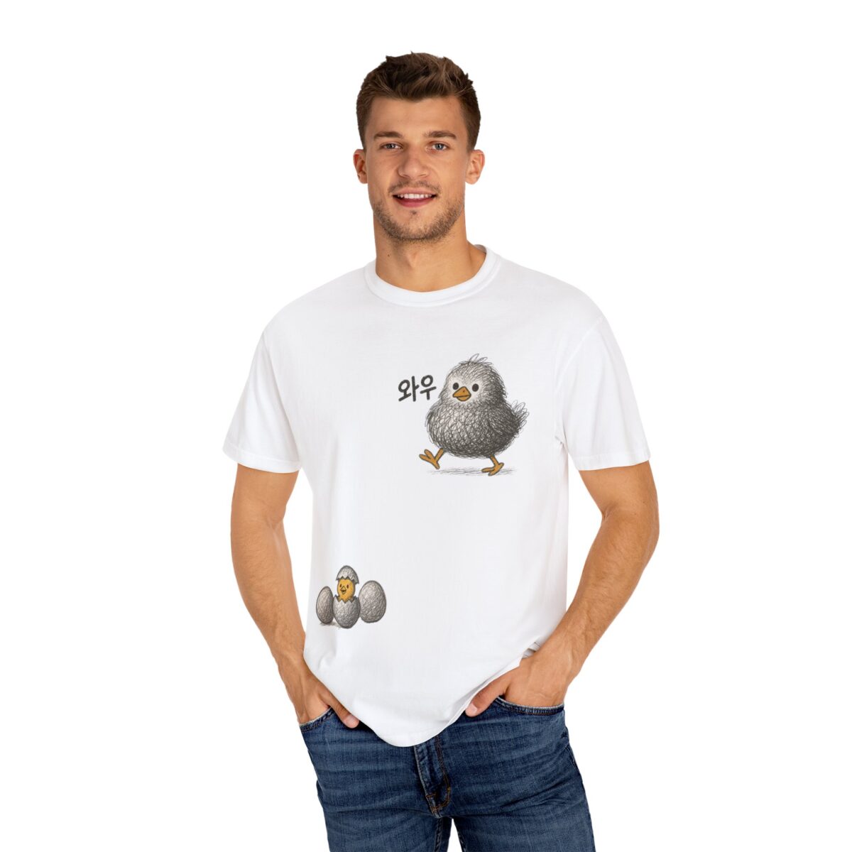 Funny Chick Illustration Unisex T-Shirt - Cute Bird Design for Animal Lovers - Image 4