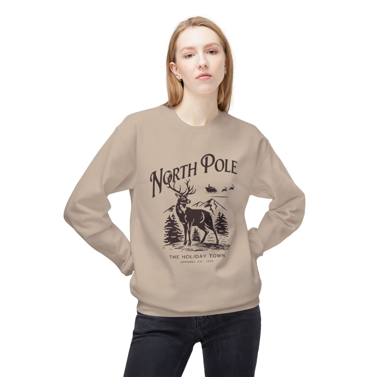 North pole Unisex Midweight Softstyle Fleece Crewneck Sweatshirt - Image 3