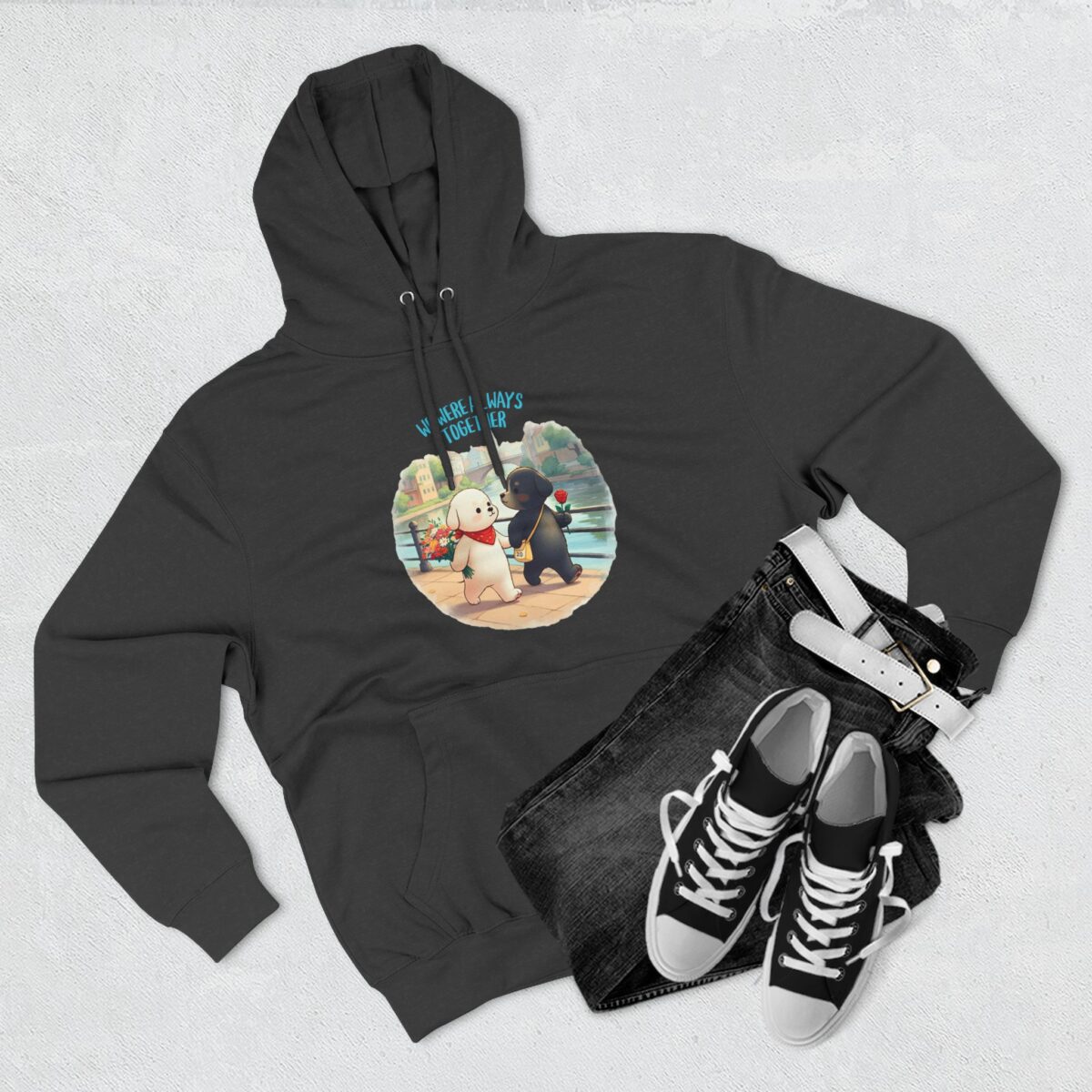 Always together Three-Panel Fleece Hoodie - Image 7