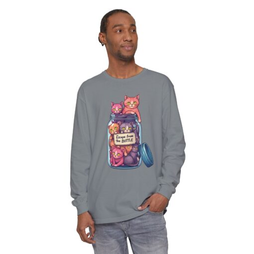 Escape from the bottle Unisex Garment-dyed Long Sleeve T-Shirt - Image 55