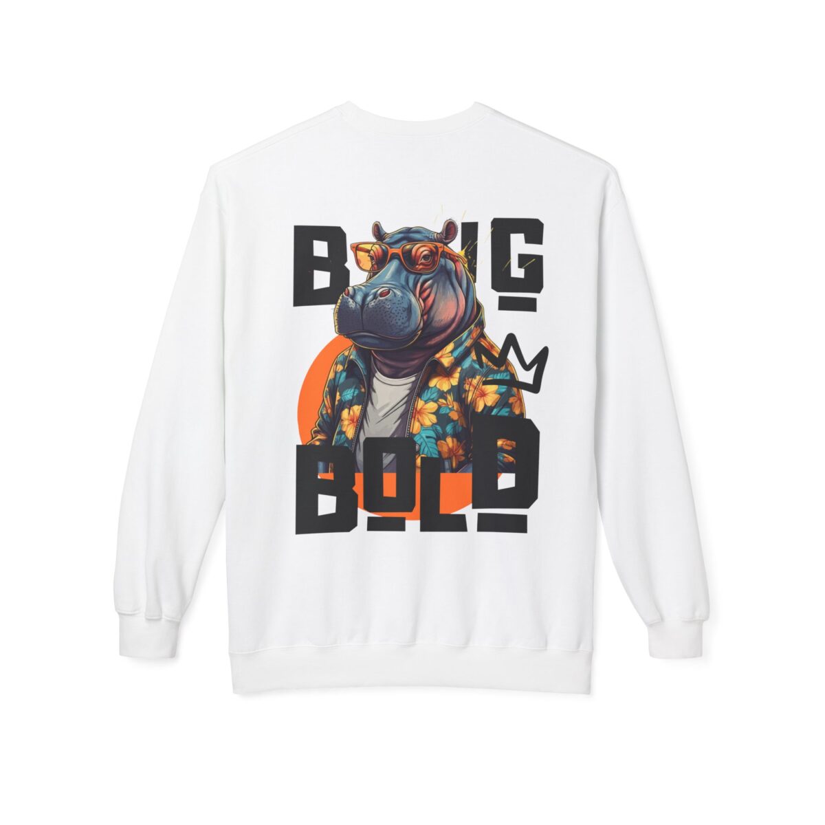 Big Bold Unisex Midweight Softstyle Fleece Crewneck Sweatshirt - Image 2