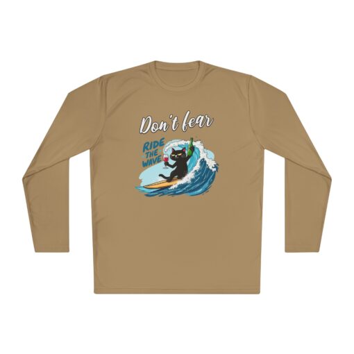 Don't fear, ride the wave Unisex Lightweight Long Sleeve Tee - Image 13
