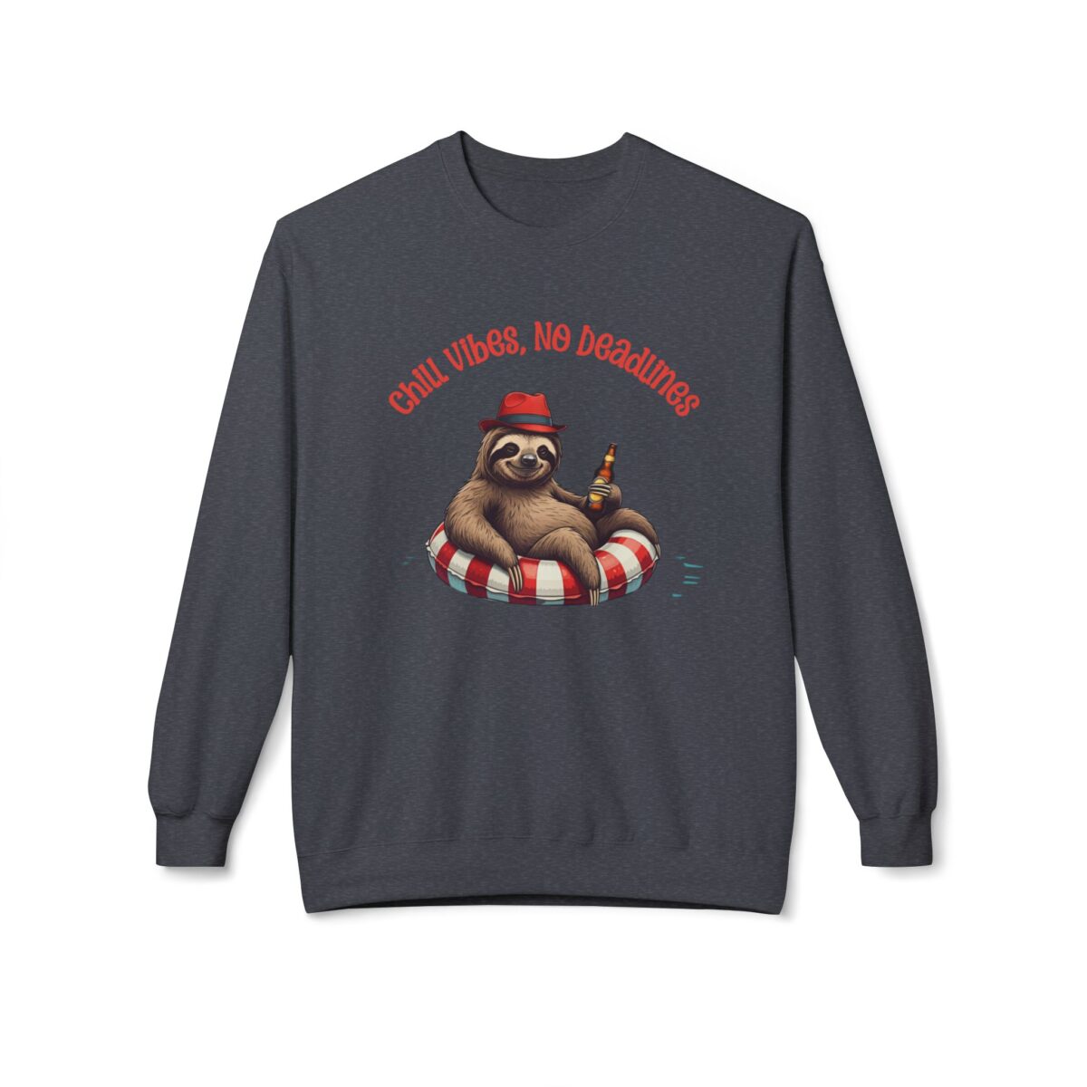 Chill vibes no deadline Unisex Midweight Softstyle Fleece Crewneck Sweatshirt - Image 21