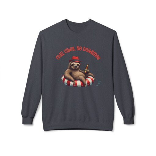 Chill vibes no deadline Unisex Midweight Softstyle Fleece Crewneck Sweatshirt - Image 21